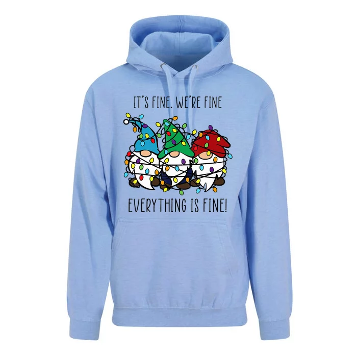 ItS Fine WeRe Fine Everything Is Fine Gnome Teacher Unisex Surf Hoodie