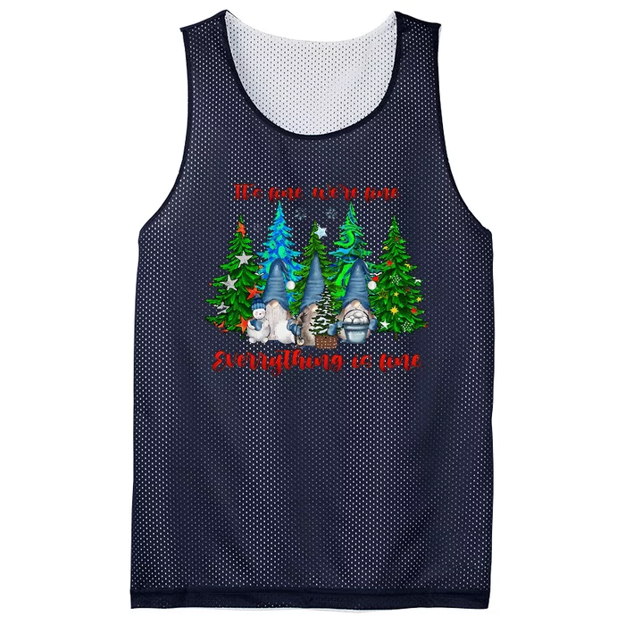 ItS Fine WeRe Fine Everything Is Fine Gnomes Christmas Mesh Reversible Basketball Jersey Tank