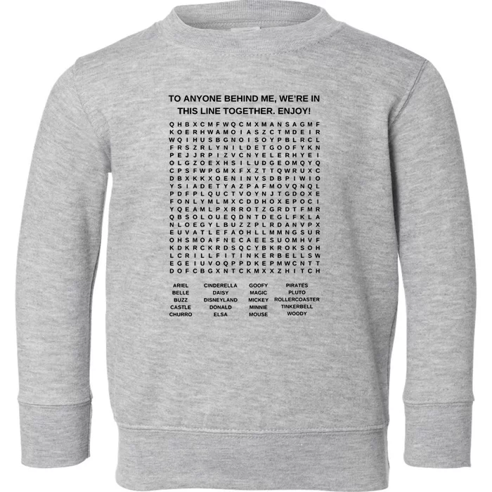 Interactive Fun Word Search Puzzle Toddler Sweatshirt