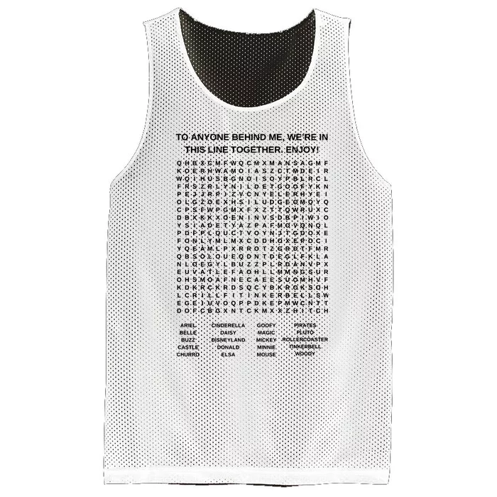 Interactive Fun Word Search Puzzle Mesh Reversible Basketball Jersey Tank