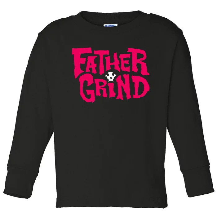 Ian Fidance Wearing Father Grind Toddler Long Sleeve Shirt