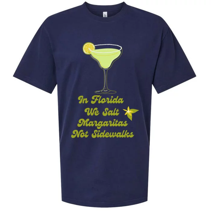 In Florida We Salt Margaritas Not Sidewalks Gift Sueded Cloud Jersey T-Shirt