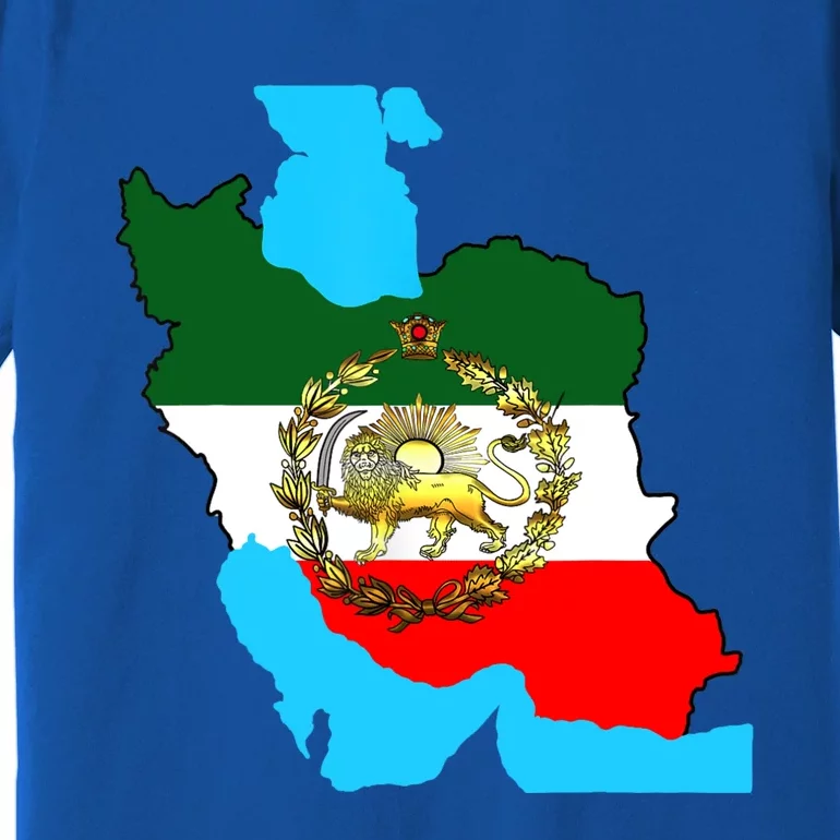 Iran Flag With A Golden Lion Premium T-Shirt