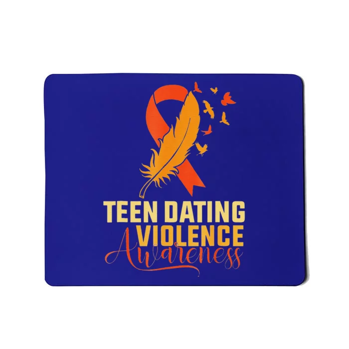 In February We Wear Orange Teen Dating Violence Awareness Mousepad