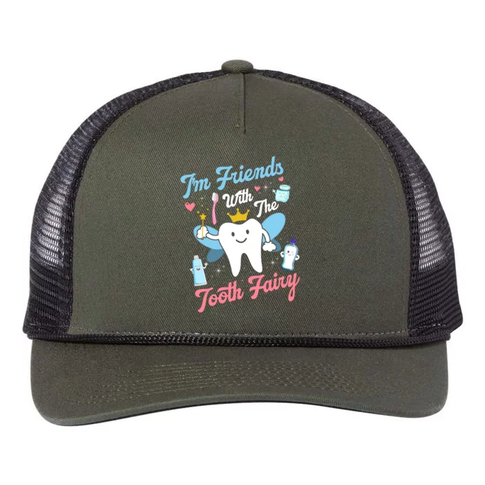 Im Friend With Tooth Fairy Dental Assistant Hygienist Funny Gift Retro Rope Trucker Hat Cap