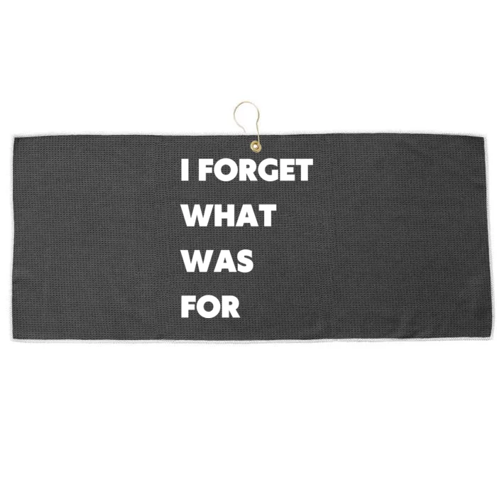 I Forget What 8 Was For Front & Back Large Microfiber Waffle Golf Towel