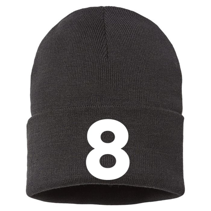 I Forget What 8 Was For Front & Back Sustainable Knit Beanie