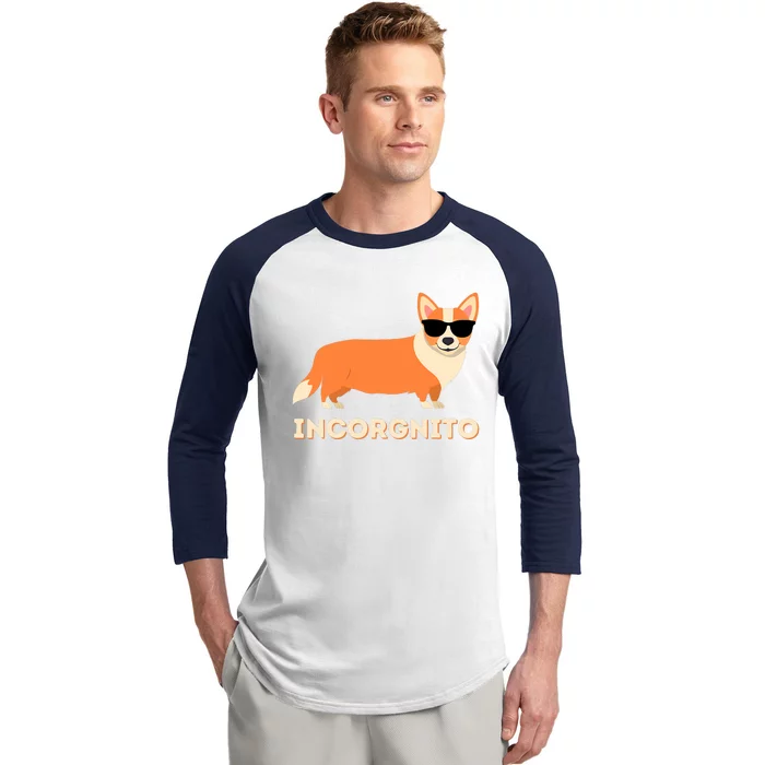 Incorgnito Funny Welsh Corgi Owner Dog Lover Baseball Sleeve Shirt