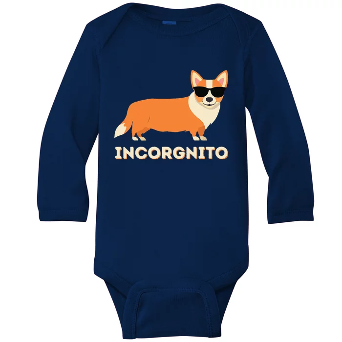 Incorgnito Funny Welsh Corgi Owner Dog Lover Baby Long Sleeve Bodysuit