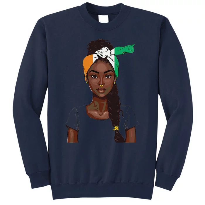 Ivorian Flag Women Souvenirs Products Ivory Coast Tall Sweatshirt