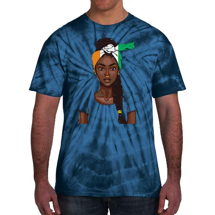 Ivorian Flag Women Souvenirs Products Ivory Coast Tie-Dye T-Shirt