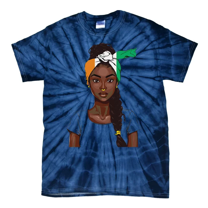 Ivorian Flag Women Souvenirs Products Ivory Coast Tie-Dye T-Shirt