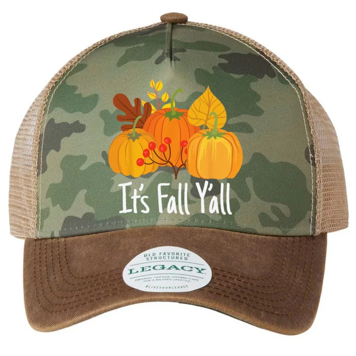 Its Fall Yall Lazy Halloween Costume Thanksgiving Pumpkin Legacy Tie Dye Trucker Hat