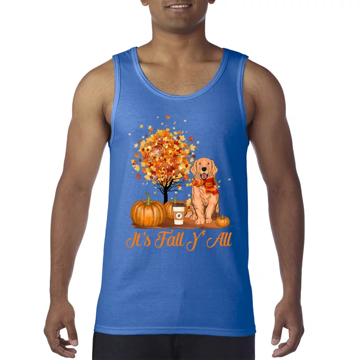 It's Fall Y'all Golden Retriever Dog Halloween Thanksgiving Cool Gift Tank Top