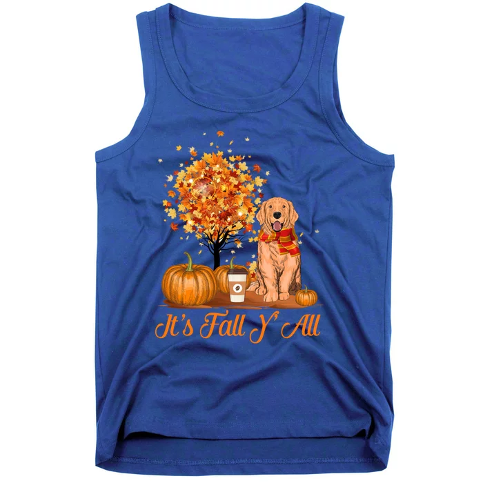 It's Fall Y'all Golden Retriever Dog Halloween Thanksgiving Cool Gift Tank Top