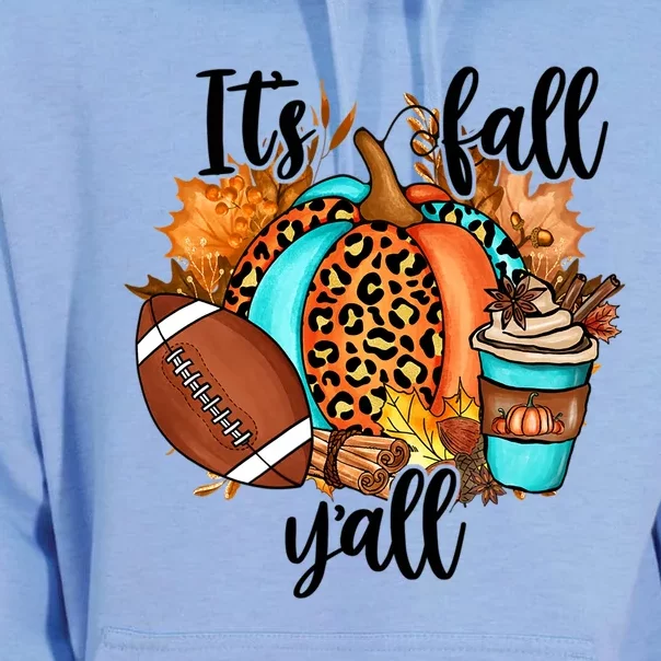 Its Fall Yall Halloween Cute Cool Gift Leopard Pumpkin Gift Unisex Surf Hoodie