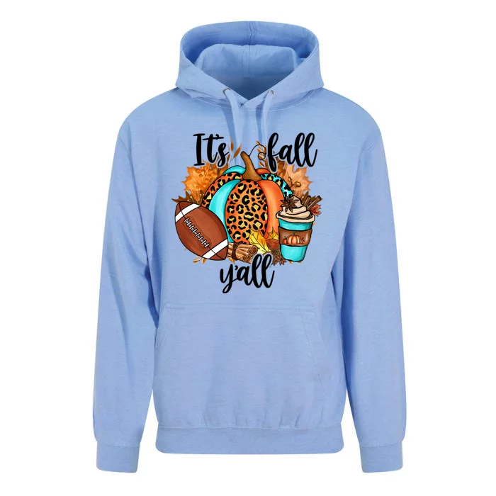 Its Fall Yall Halloween Cute Cool Gift Leopard Pumpkin Gift Unisex Surf Hoodie