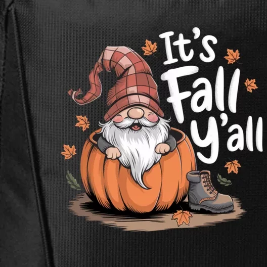 ItS Fall YAll Pumpkin Gnome Autumn Tree Hello Fall Gift City Backpack