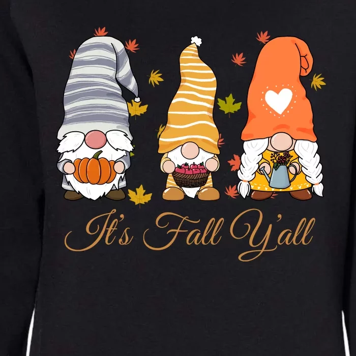 It's Fall Y'all Cute Gnomes Womens California Wash Sweatshirt