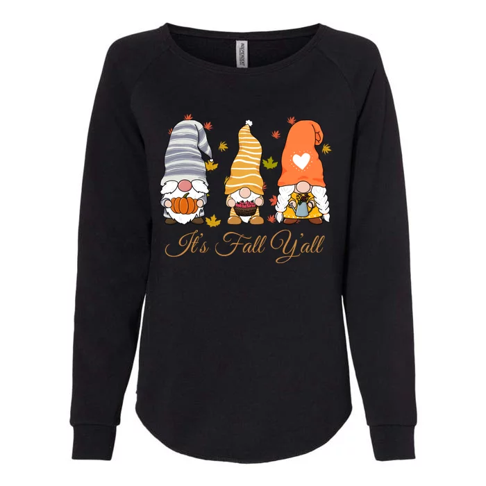 It's Fall Y'all Cute Gnomes Womens California Wash Sweatshirt