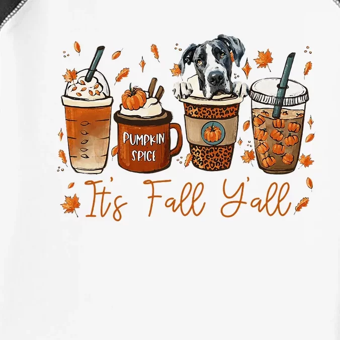 It’S Fall Y’All Great Dane Coffee Pumpkin Spice Latte Autumn Infant Baby Jersey Bodysuit