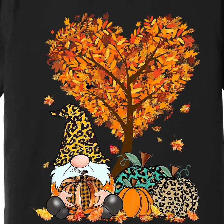 It's Fall Y'all Cute Gnomes Pumpkin Autumn Tree Fall Leaves Premium T-Shirt