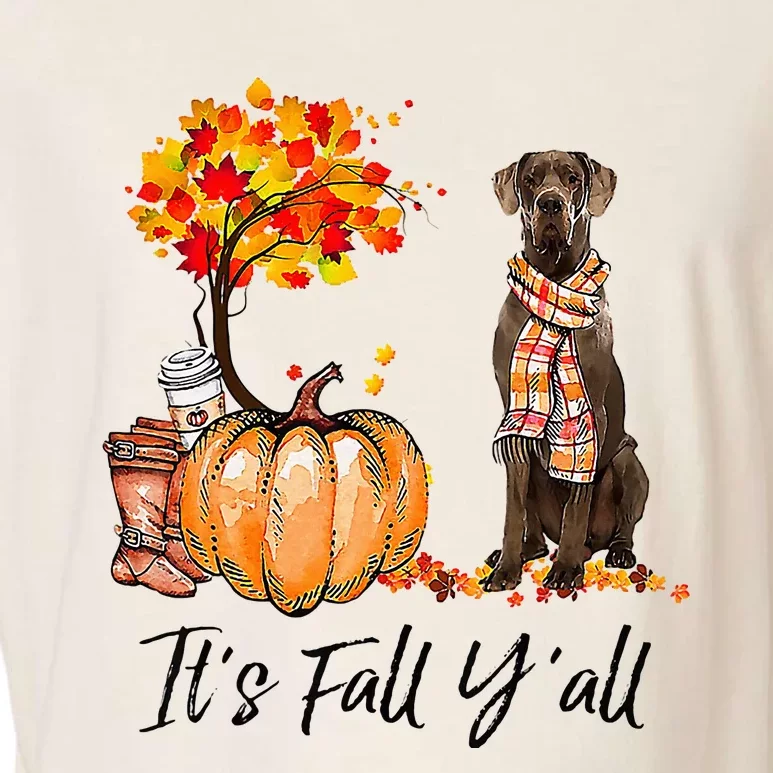 It's Fall Y'all Great Dane Dog Lovers Thanksgiving Halloween Garment-Dyed Women's Muscle Tee