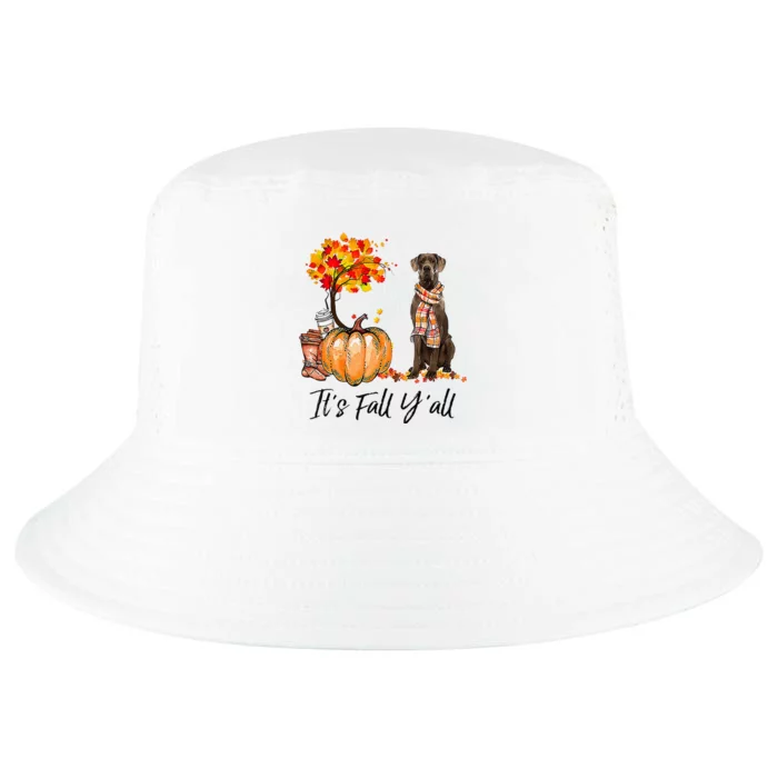 It's Fall Y'all Great Dane Dog Lovers Thanksgiving Halloween Cool Comfort Performance Bucket Hat