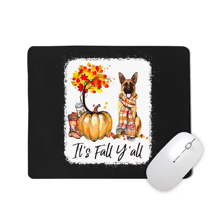 Its Fall Yall German Shepherd Dog Halloween Thanksgiving Mousepad