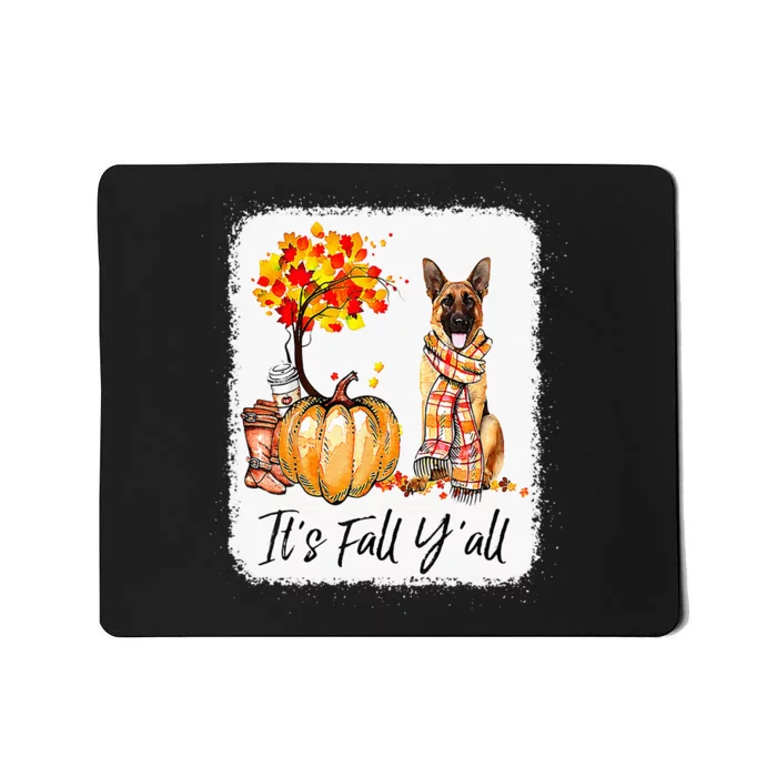 Its Fall Yall German Shepherd Dog Halloween Thanksgiving Mousepad