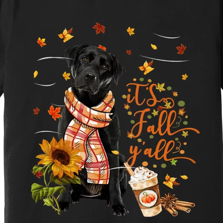 ItS Fall YAll Labrador Dog Thanksgiving Halloween Premium T-Shirt