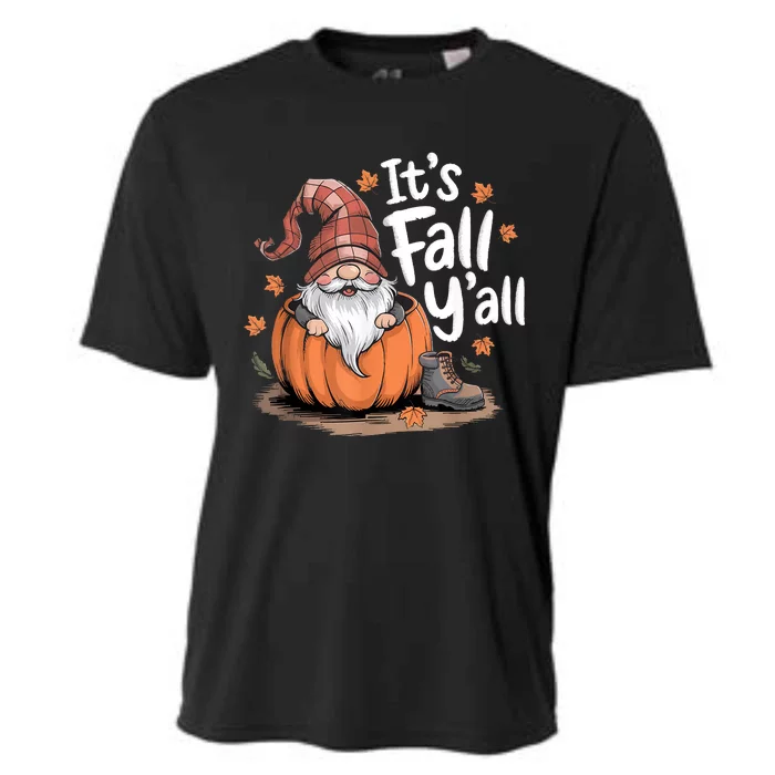 ItS Fall YAll Pumpkin Gnome Autumn Tree Hello Fall Cooling Performance Crew T-Shirt