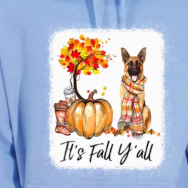 It's Fall Y'all Ger Shepherd Dog Halloween Thanksgiving Gift Unisex Surf Hoodie