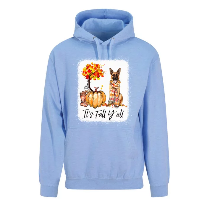 It's Fall Y'all Ger Shepherd Dog Halloween Thanksgiving Gift Unisex Surf Hoodie