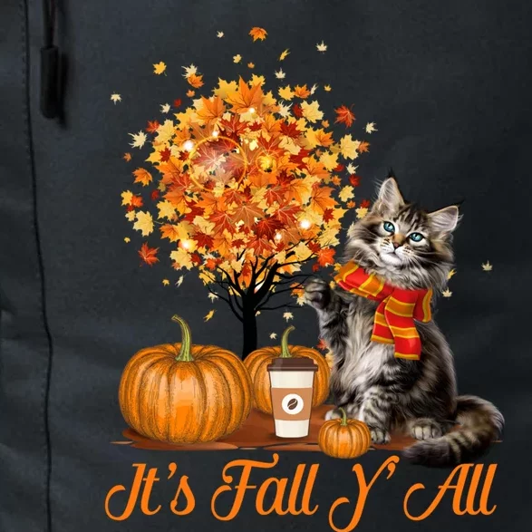 ItS Fall YAll Maine Coon Cat Halloween Hanksgiving Gift Daily Commute Backpack