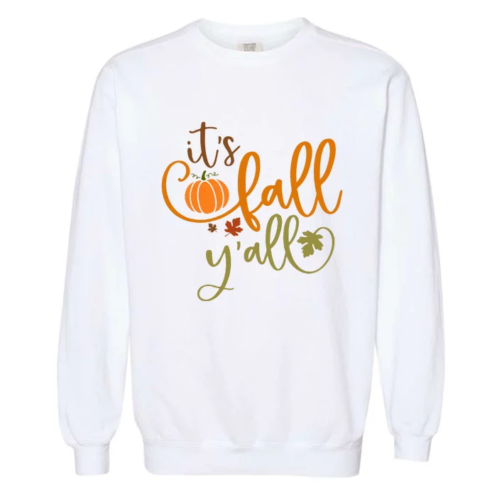 It's Fall Y'all Pumpkin Spice Retro Autumn Thanksgiving Garment-Dyed Sweatshirt