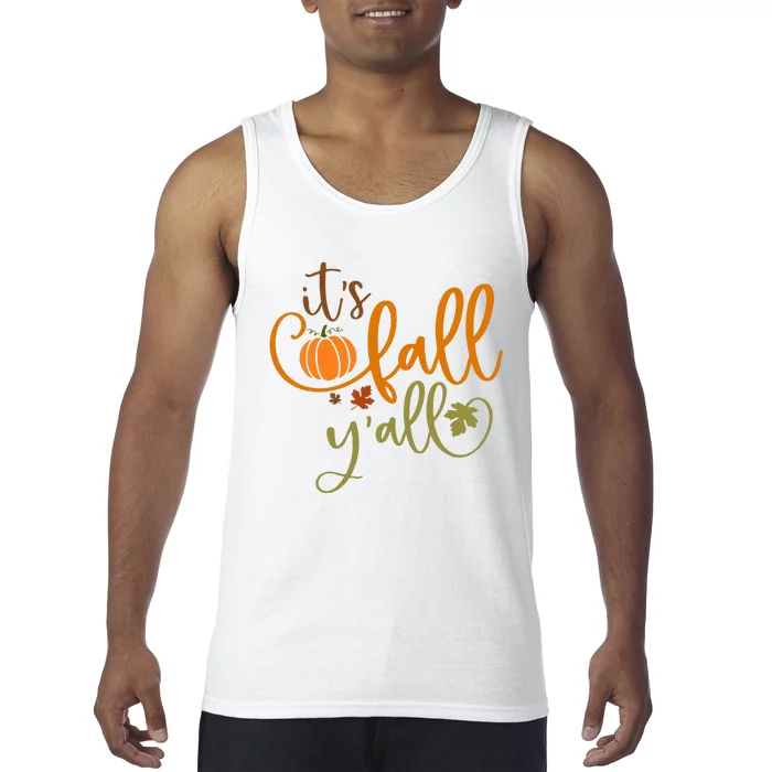 It's Fall Y'all Pumpkin Spice Retro Autumn Thanksgiving Tank Top