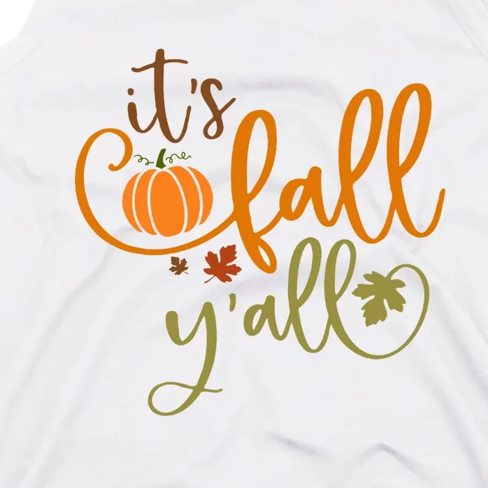 It's Fall Y'all Pumpkin Spice Retro Autumn Thanksgiving Tank Top