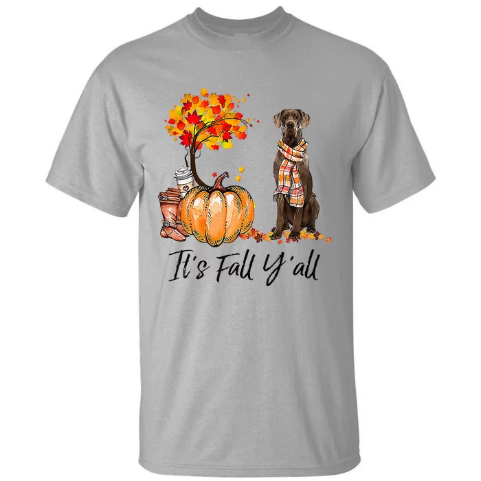 It's Fall Y'all Great Dane Dog Lovers Thanksgiving Halloween Tall T-Shirt