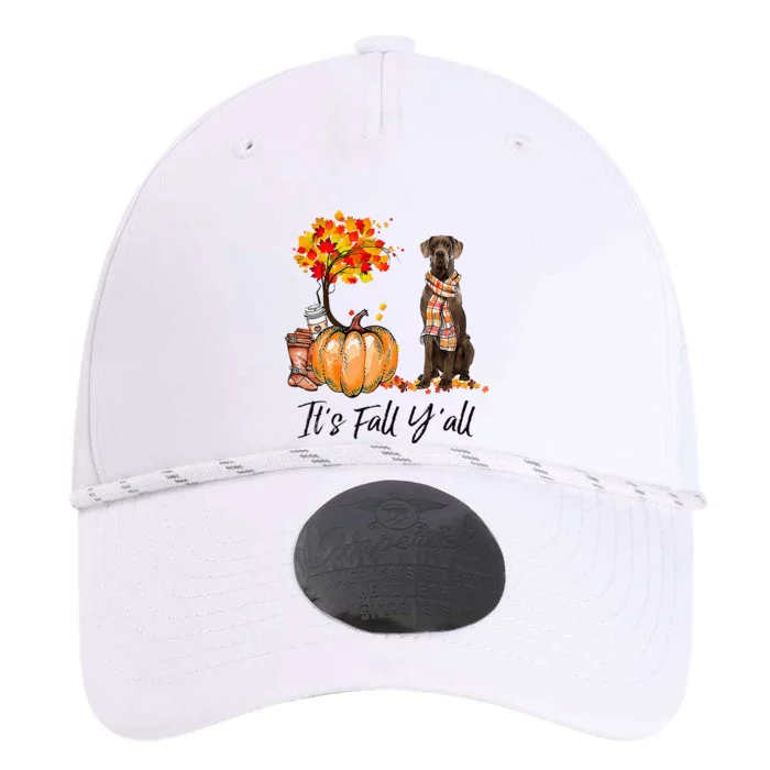 It's Fall Y'all Great Dane Dog Lovers Thanksgiving Halloween Performance The Dyno Cap