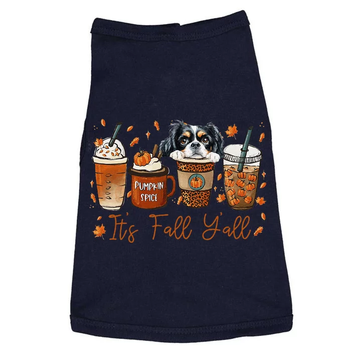 It’S Fall Y’All Japanese Chin Coffee Pumpkin Spice Autumn Doggie Tank