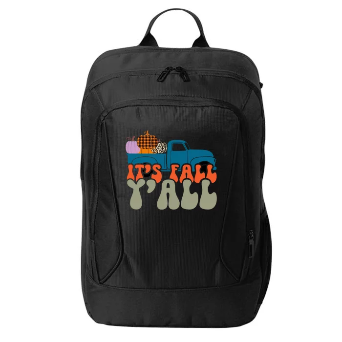 Its Fall Yall Pumpkin Truck Leopard Autumn Thanksgiving Meaningful Gift City Backpack