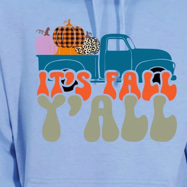 Its Fall Yall Pumpkin Truck Leopard Autumn Thanksgiving Meaningful Gift Unisex Surf Hoodie