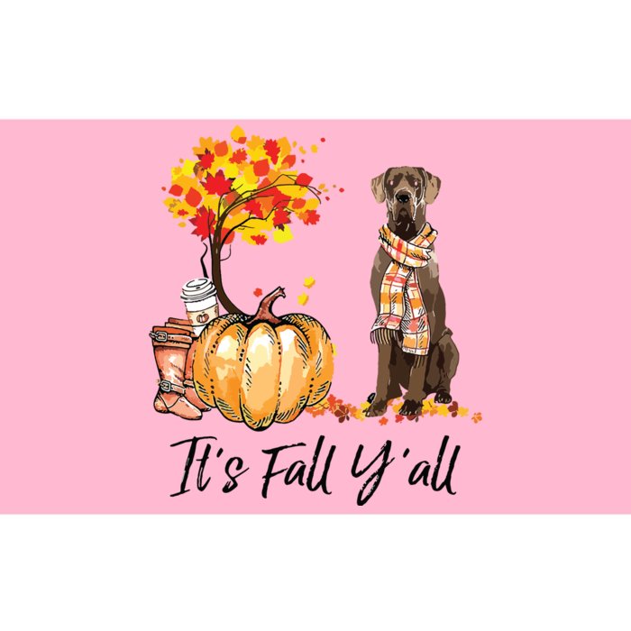 Its Fall Yall Great Dane Dog Lovers Thanksgiving Halloween Bumper Sticker