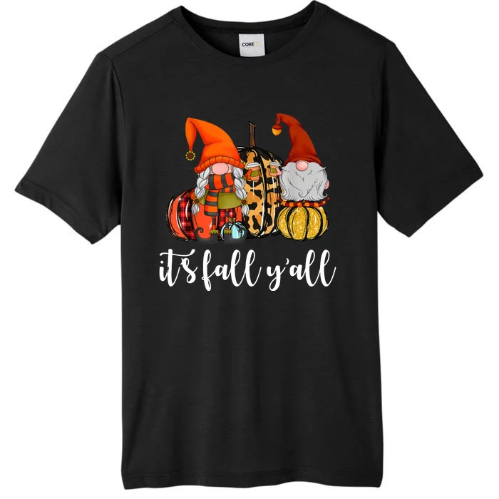 It's Fall Y'all Autumn Leaves Gnomes Fall Funny ChromaSoft Performance T-Shirt