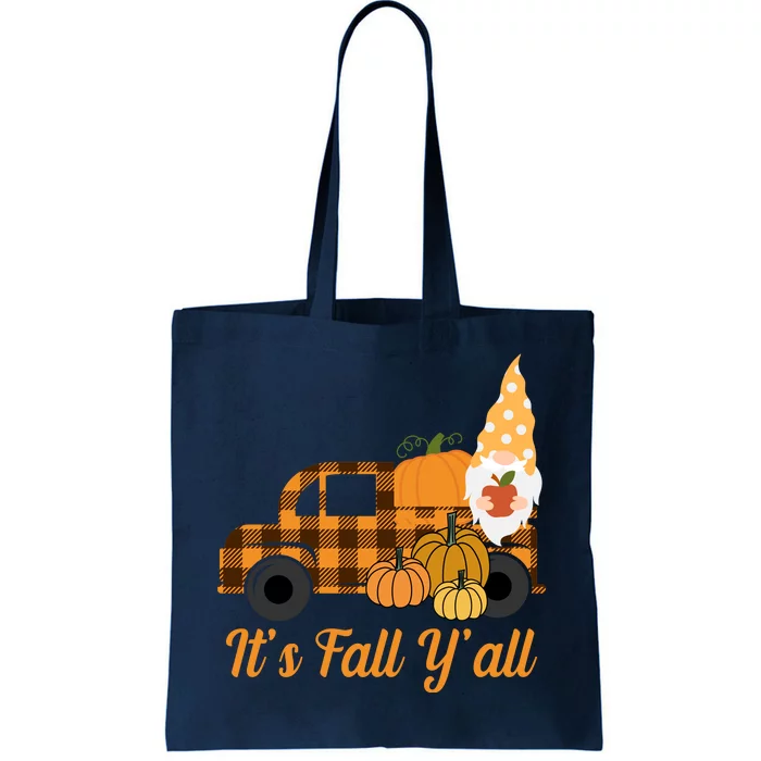 It's Fall Y'all Pumpkin Gnome Tote Bag