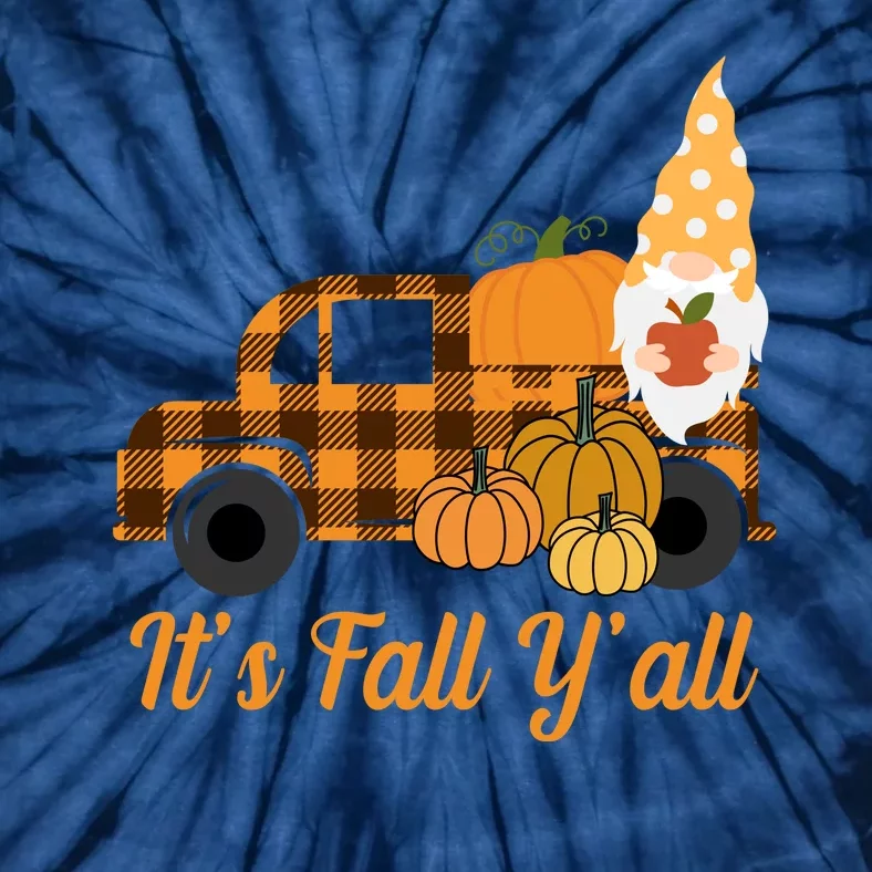 It's Fall Y'all Pumpkin Gnome Tie-Dye T-Shirt