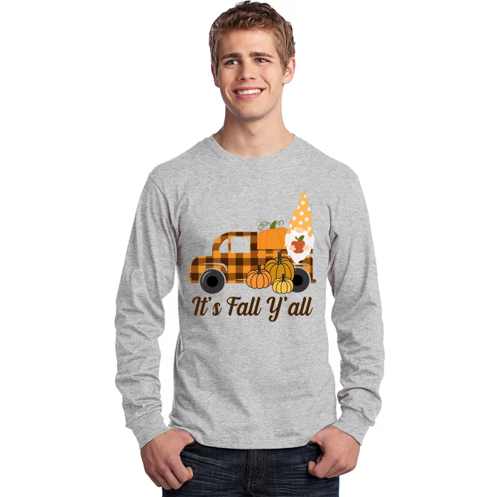 It's Fall Y'all Pumpkin Gnome Long Sleeve Shirt