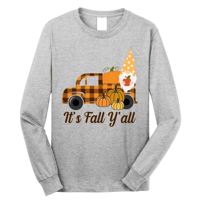 It's Fall Y'all Pumpkin Gnome Long Sleeve Shirt