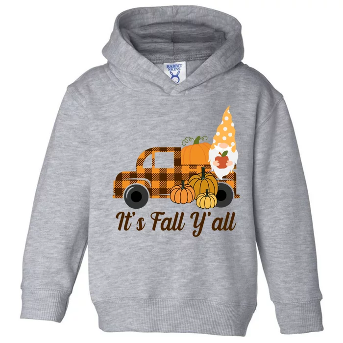 It's Fall Y'all Pumpkin Gnome Toddler Hoodie